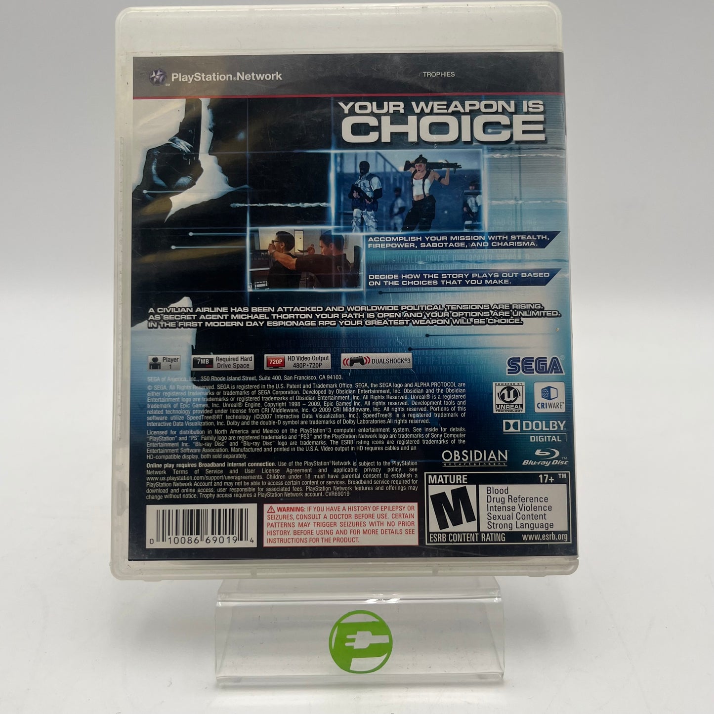 Alpha Protocol (Sony PlayStation 3 PS3, 2010)