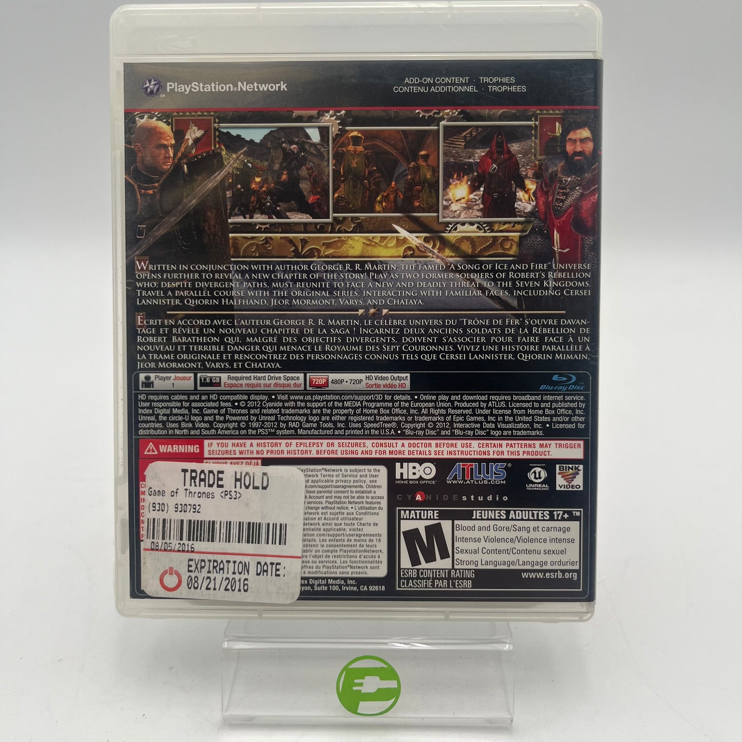 Game of Thrones (Sony PlayStation 3 PS3, 2012)