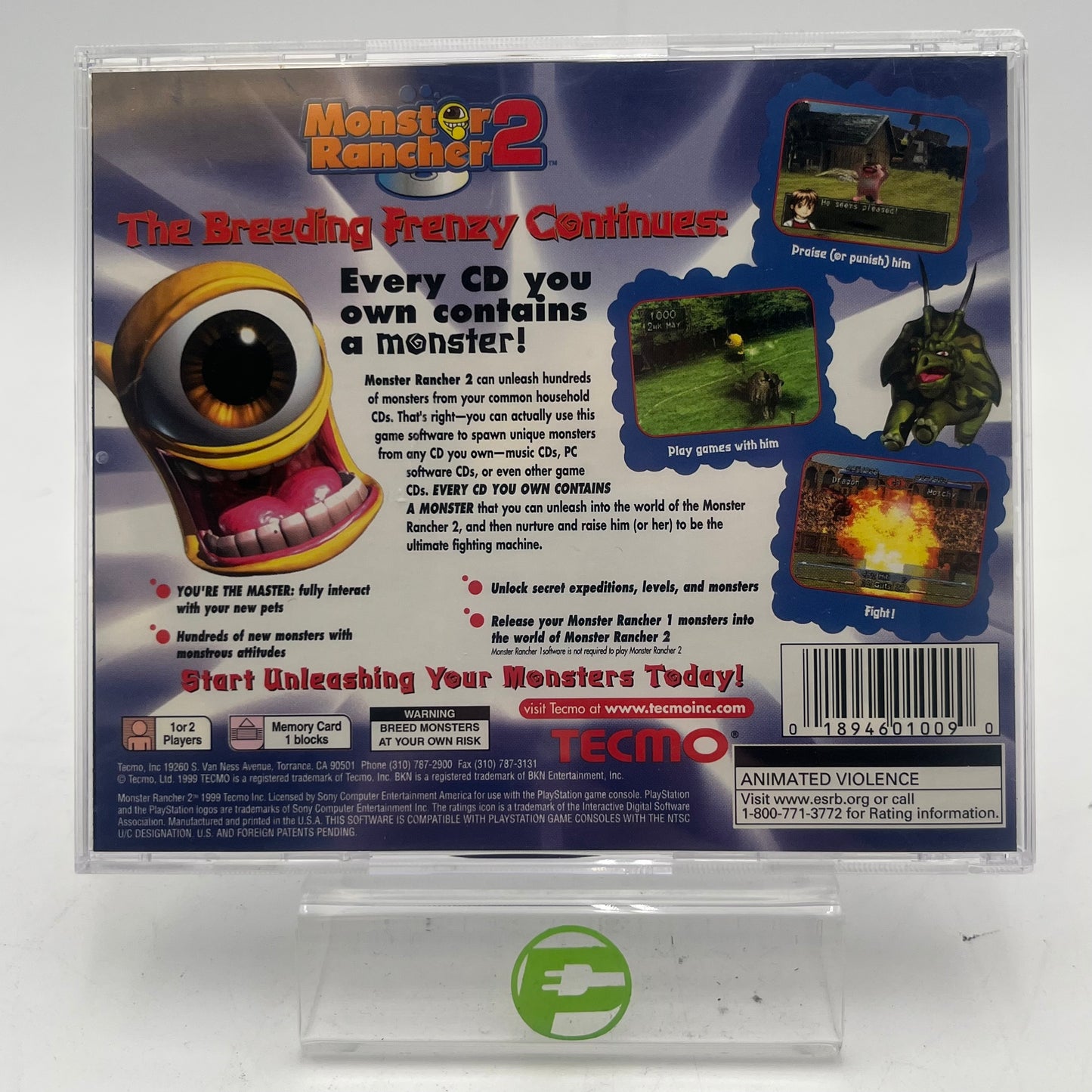 Monster Rancher 2 (Sony PlayStation 1 PS1, 1999)
