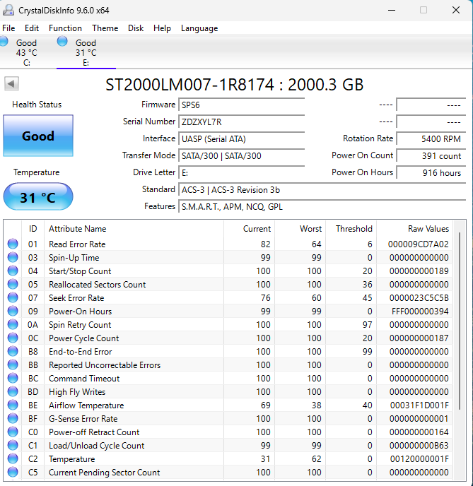 Seagate 2TB SRD0FLO 2.5in