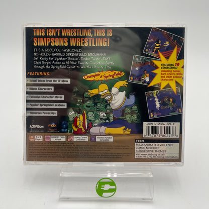 The Simpsons Wrestling (Sony PlayStation 1 PS1, 2001) No Manual