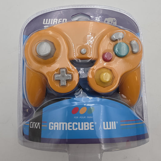 New Cirka Gaming Wired Controller Orange M05819 Controller For GameCube and Wii