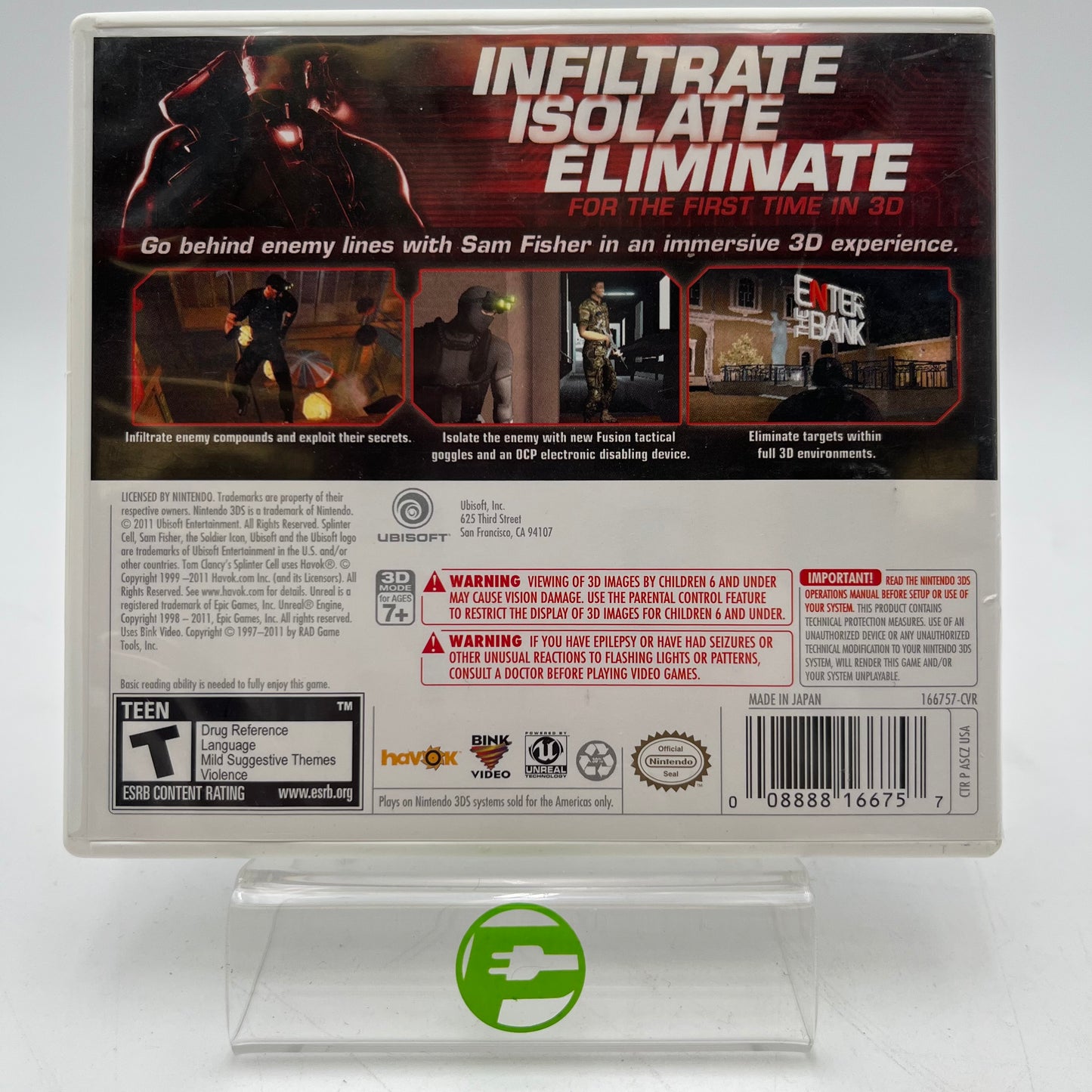 Splinter Cell 3D (Nintendo 3DS, 2011)