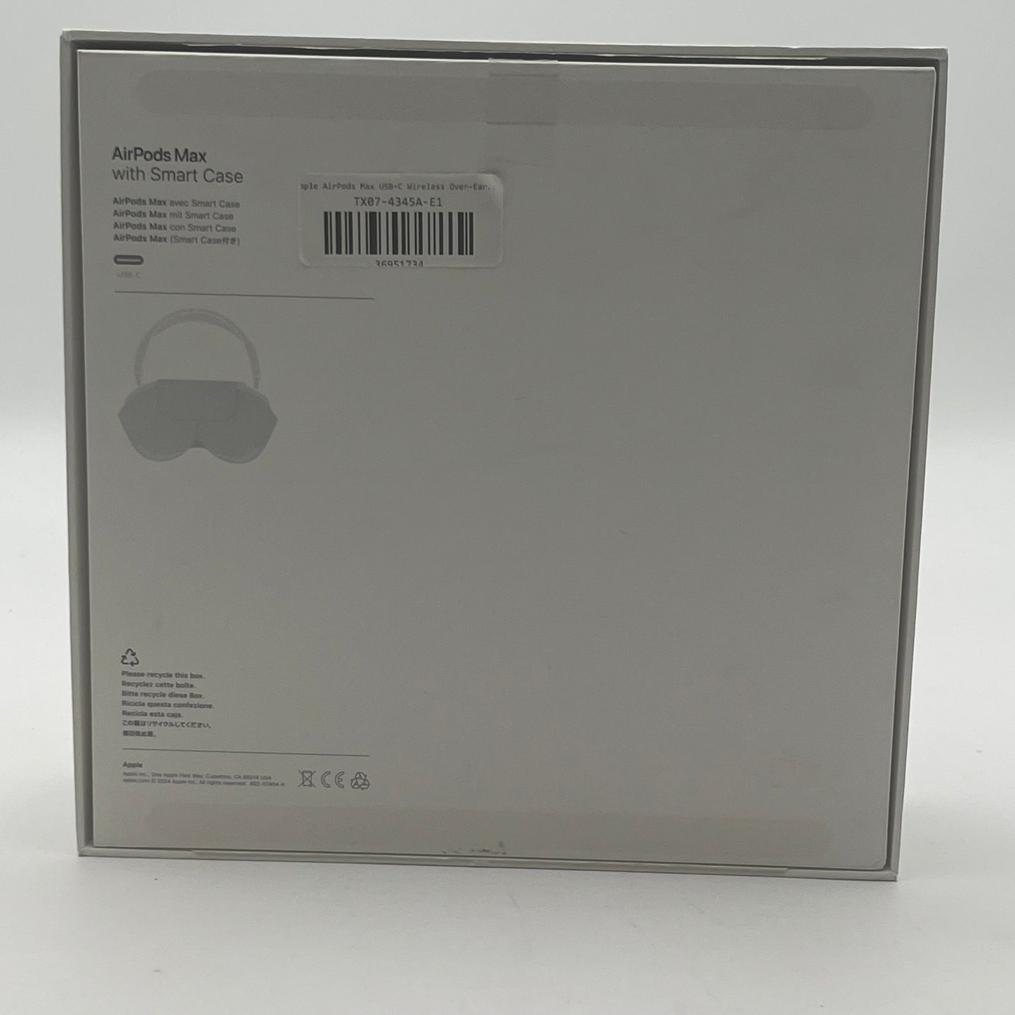 Apple AirPods Max USB-C Wireless Over-Ear Headphones Midnight MWW43AM/A