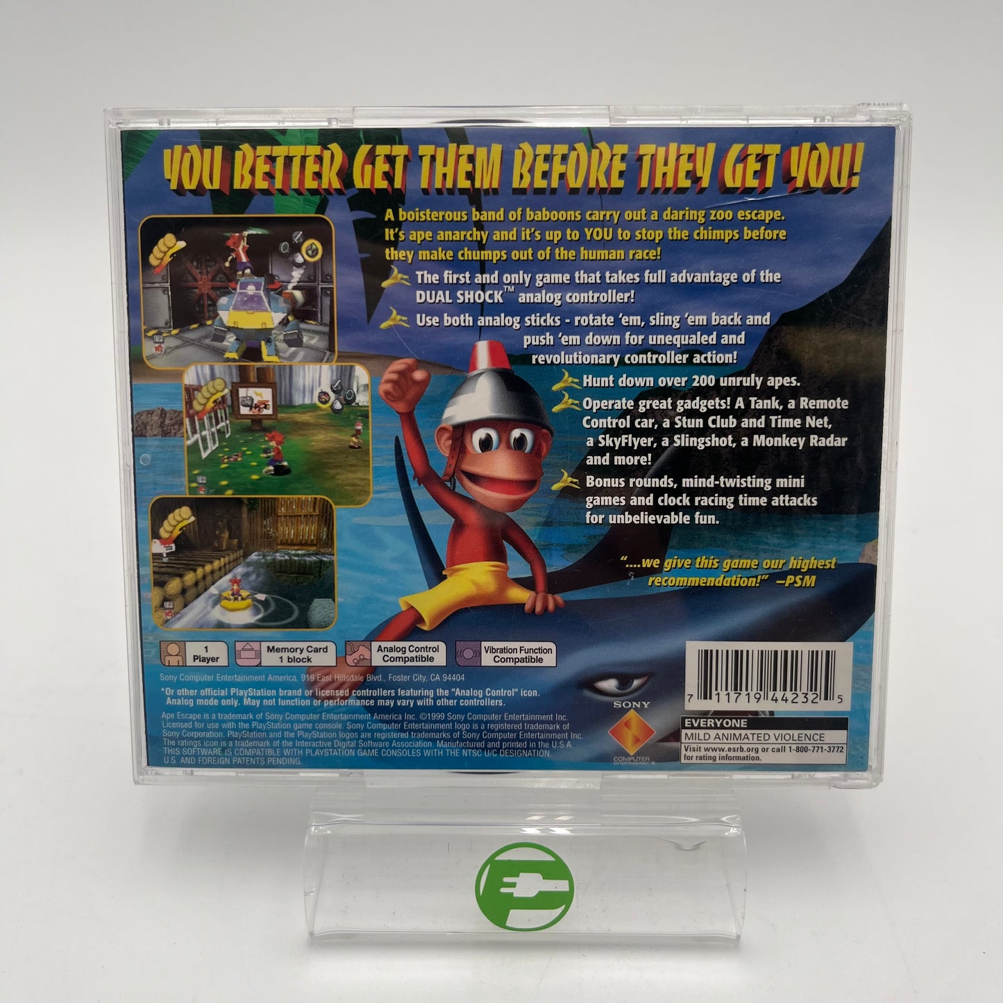 Ape Escape (Sony PlayStation 1 PS1, 1999) No Manual