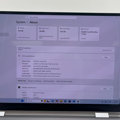 Samsung Galaxy Book5 Pro 360 NP960QHA 16" Core Ultra 7 2.2GHz 16GB RAM 1TB SSD
