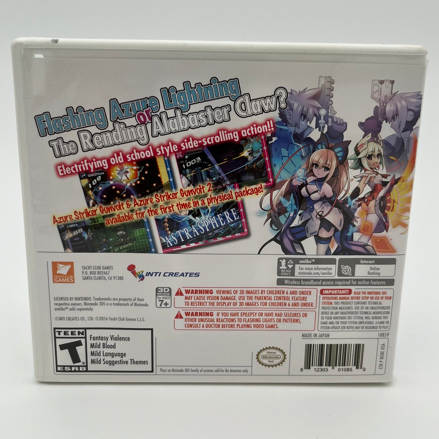 Azure Striker Gunvolt Striker Pack (Nintendo 3DS, 2016)